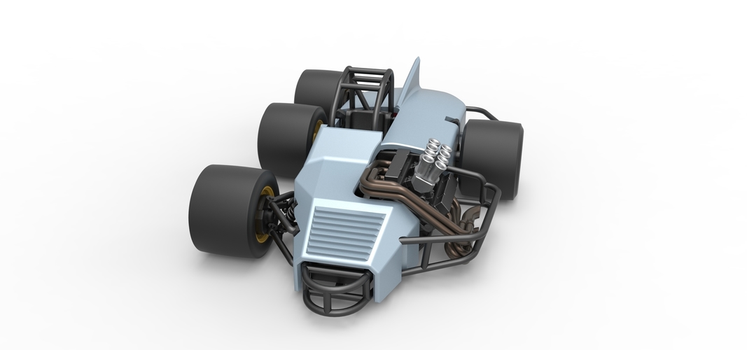 Supermodified 3-to-1 race car 1:25 3D Print 518085