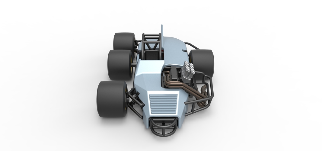 Supermodified 3-to-1 race car 1:25 3D Print 518087