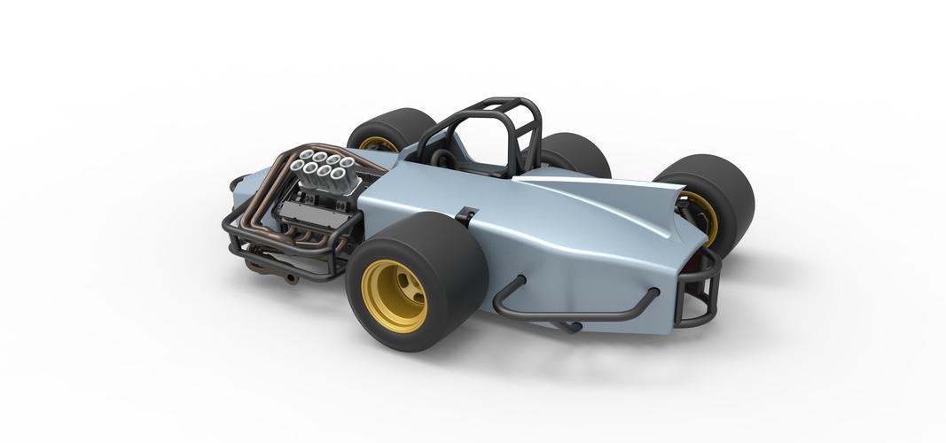 Supermodified 3-to-1 race car 1:25 3D Print 518092