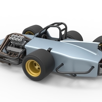 Supermodified 3-to-1 race car 1:25 - Thumbnail 12