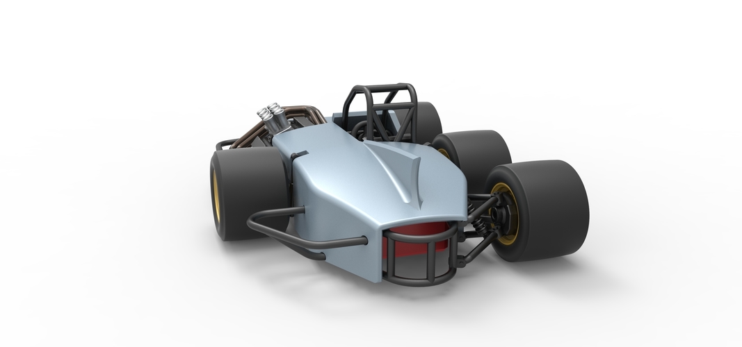 Supermodified 3-to-1 race car 1:25 3D Print 518093