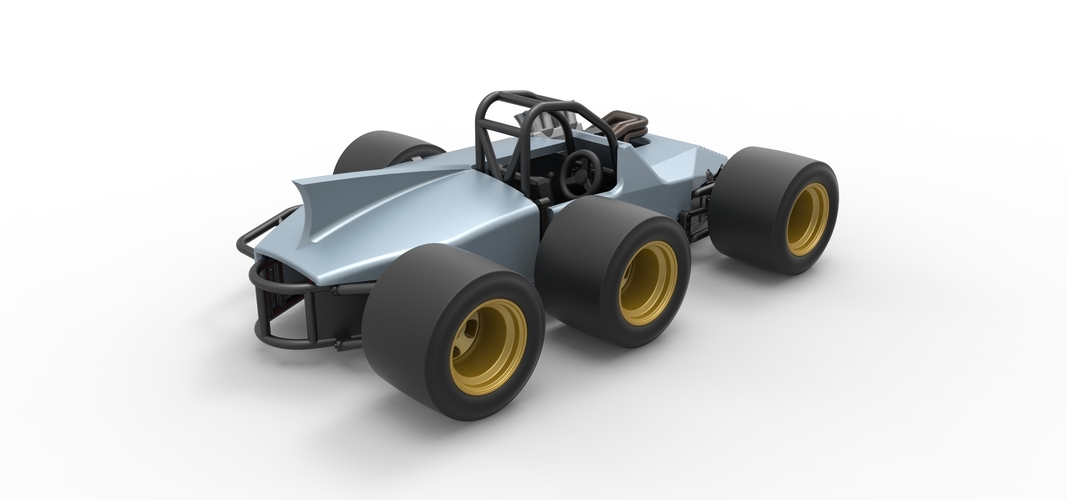 Supermodified 3-to-1 race car 1:25 3D Print 518097