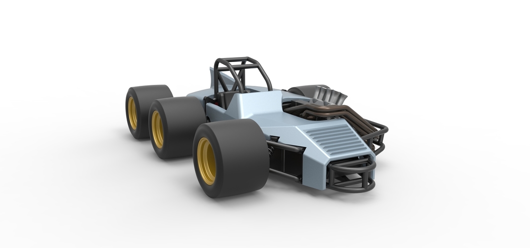 Supermodified 3-to-1 race car 1:25 3D Print 518102