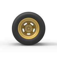 Wheel from Asphalt Modified stock car Version 2 Scale 1:25 - Thumbnail 5