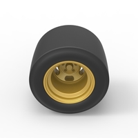 Wheel from Asphalt Modified stock car Version 2 Scale 1:25 - Thumbnail 6