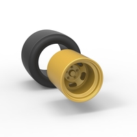 Wheel from Asphalt Modified stock car Version 2 Scale 1:25 - Thumbnail 10