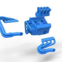 Engine V8 for Supermodified race car 1:25 - Thumbnail 17