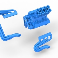 Engine V8 for Supermodified race car 1:25 - Thumbnail 18