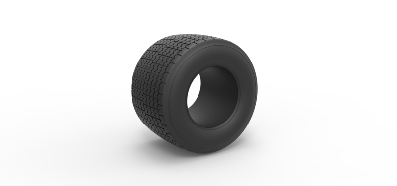 Dirt Sprint racing tire 22 Scale 1:25