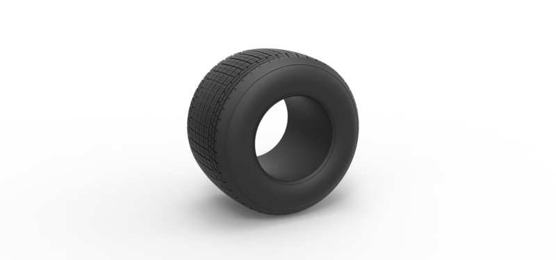 Dirt Sprint racing tire 23 Scale 1:25