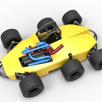 Concept race car with 6 wheels 1:25 - Thumbnail 4