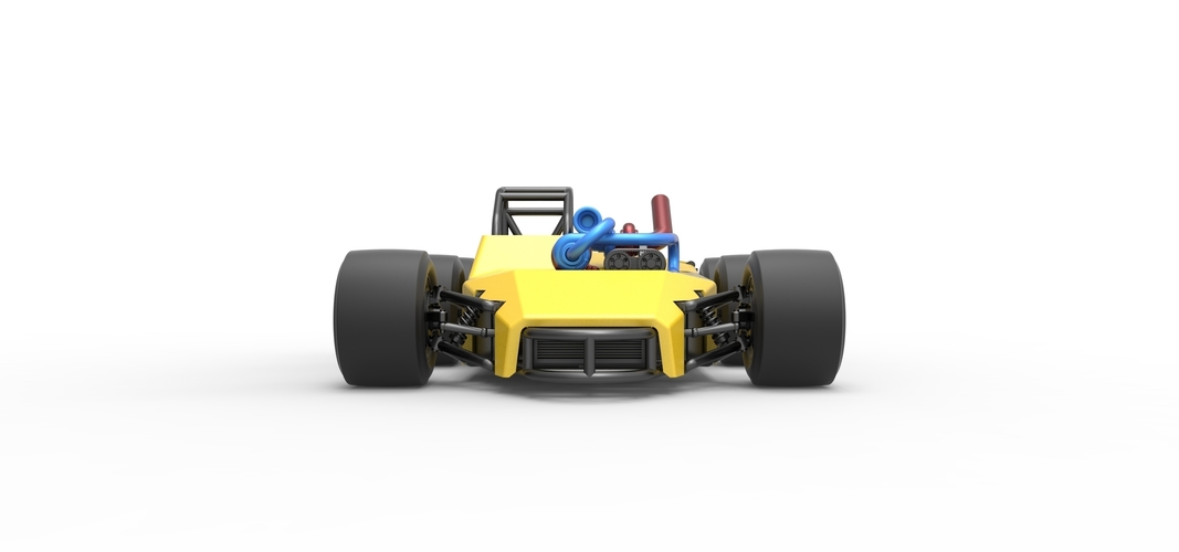 Concept race car with 6 wheels 1:25 3D Print 518237