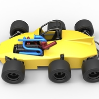 Concept race car with 6 wheels 1:25 - Thumbnail 10