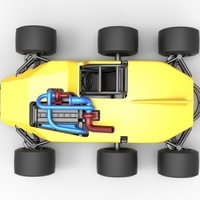 Concept race car with 6 wheels 1:25 - Thumbnail 11
