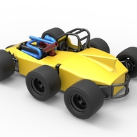Concept race car with 6 wheels 1:25 - Thumbnail 12