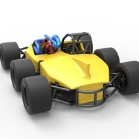 Concept race car with 6 wheels 1:25 - Thumbnail 13