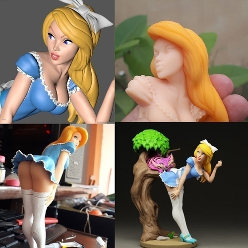 Alice in wonderland nsfw model 3D Print 518288