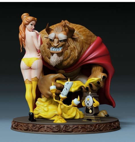 Beauty and the Beast Diorama 3D Print 518300