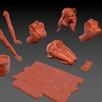 Cinderella Maid + nsfw model - Thumbnail 5