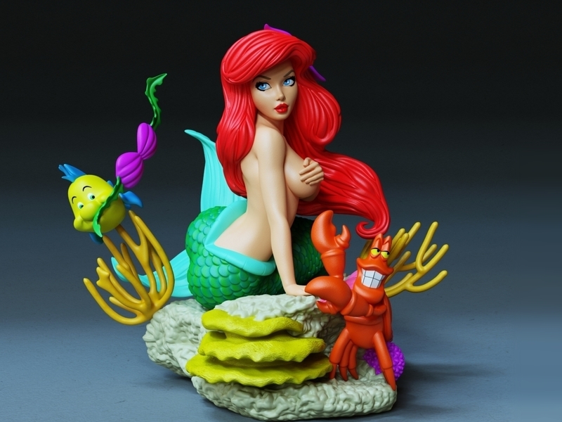 The Little Mermaid stl model 3d printing