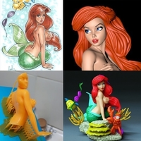 The Little Mermaid stl model 3d printing - Thumbnail 5