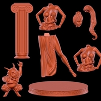Princess Megara 3d print model - Thumbnail 4