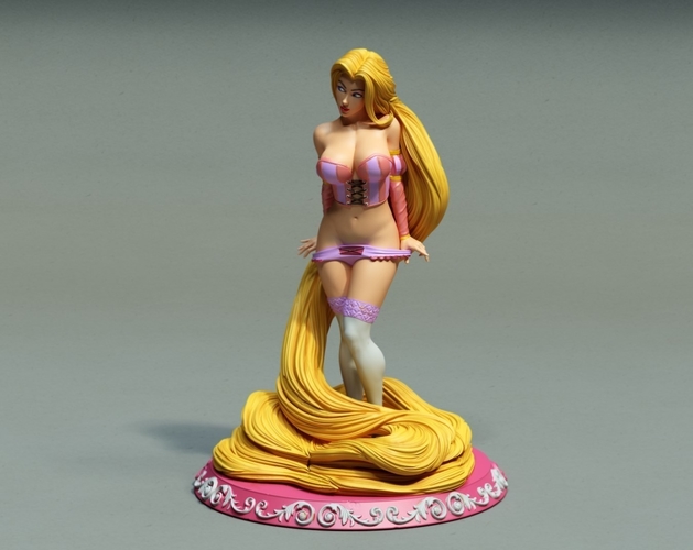 Princess Rapunzel  3d model, 3d printing 