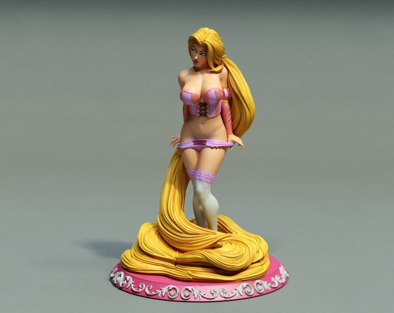Princess Rapunzel  3d model, 3d printing 