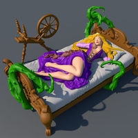 Sleeping Beauty 3d print model nsfw included - Thumbnail 1