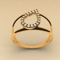 Teardrop ring 006 - Thumbnail 1