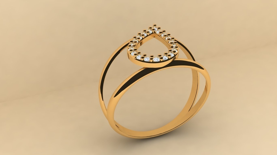 Teardrop ring 006 3D Print 518626