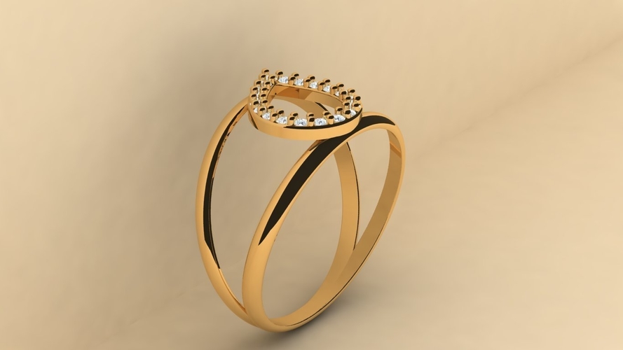 Teardrop ring 006 3D Print 518627