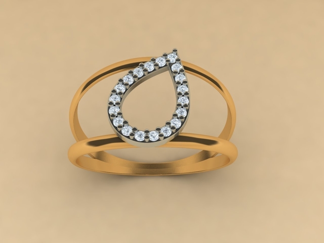 Teardrop ring 006 3D Print 518629