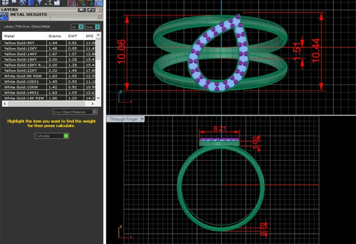 Teardrop ring 006 3D Print 518631