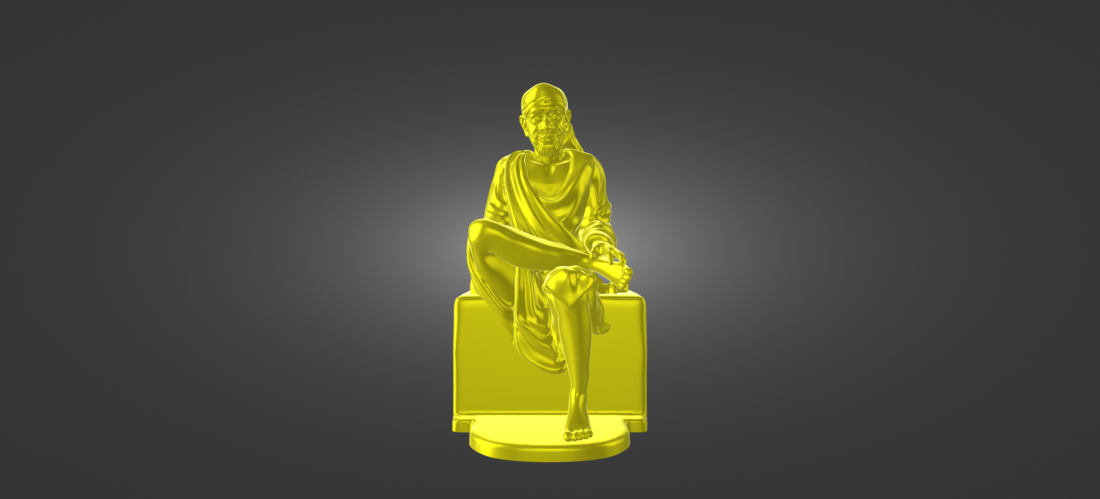 STL file of Indian God Saibaba 3D Print 518772