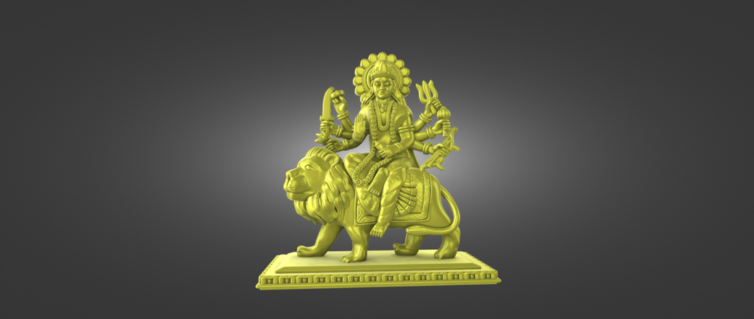 Ready Printable file of Indian Goddess- Ambe Maa 3D Print 518773