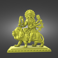 Small Ready Printable file of Indian Goddess- Ambe Maa 3D Printing 518773