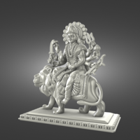 Ready Printable file of Indian Goddess- Ambe Maa - Thumbnail 2