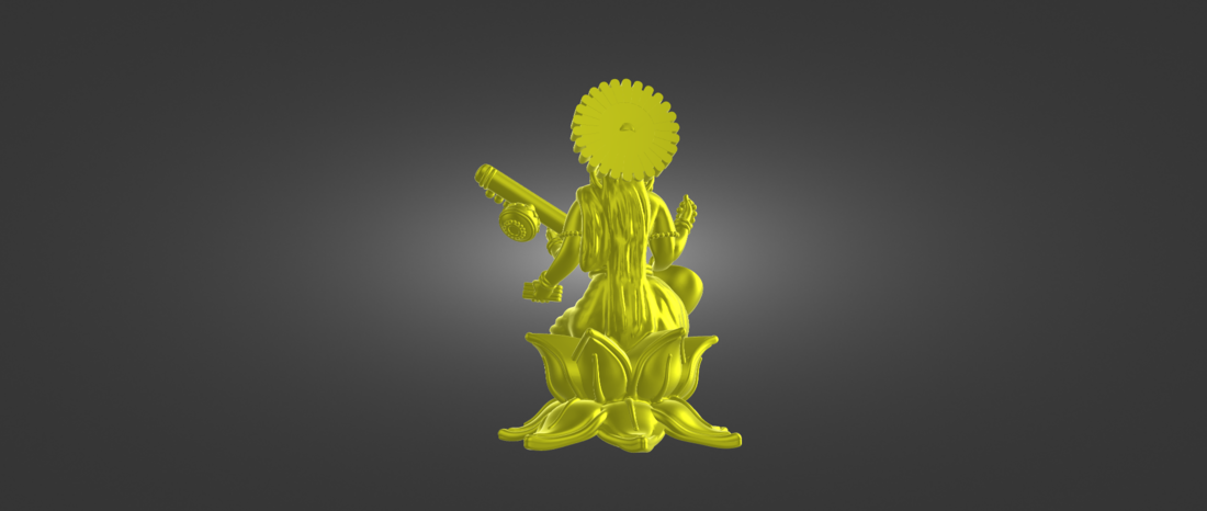 Indian Goddess Saraswati STL file 3D Print 518818