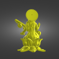 Indian Goddess Saraswati STL file - Thumbnail 7