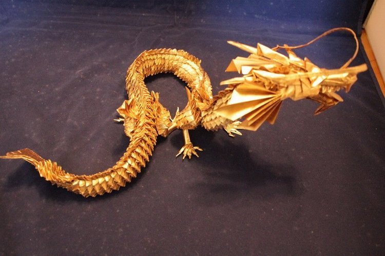 Origami Dragon Lithopane 3D Print 51888