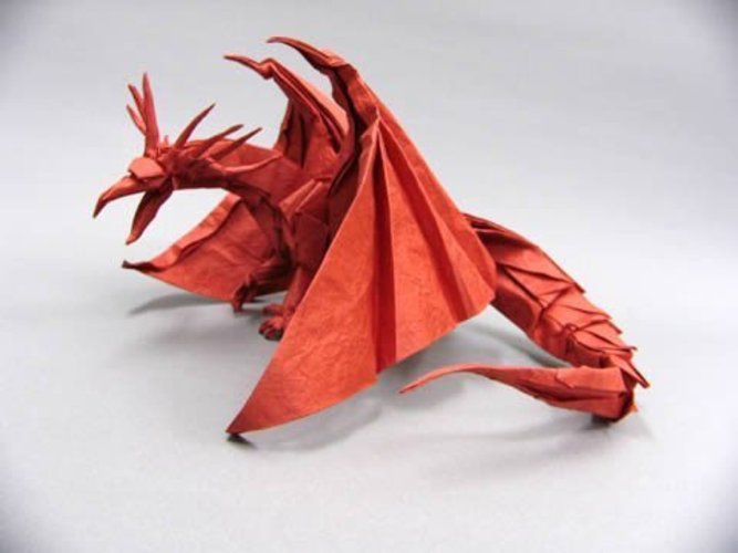 Origami Dragon Lithopane 3D Print 51889