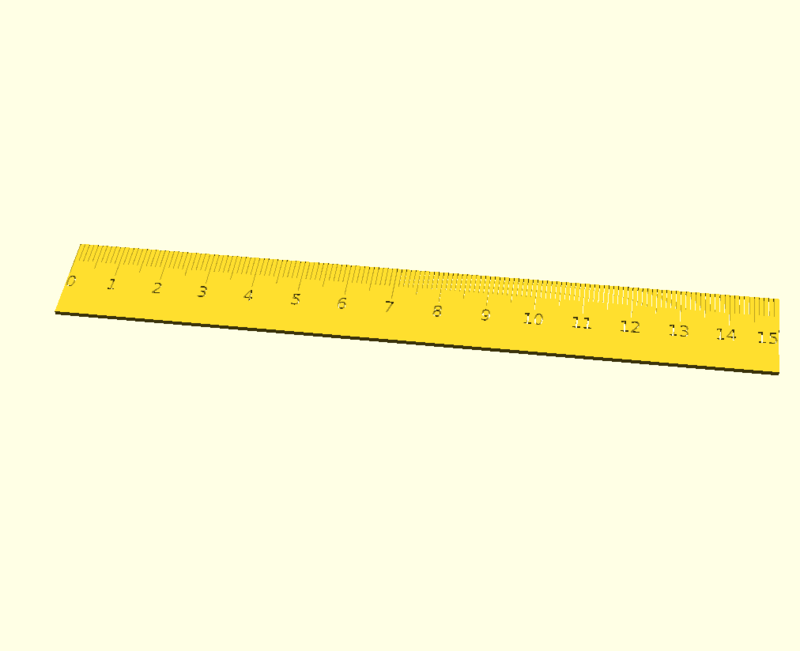 STL ruler in mm