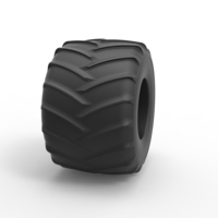 Diecast Monster Jam tire 25 Scale 1:25 - Thumbnail 3