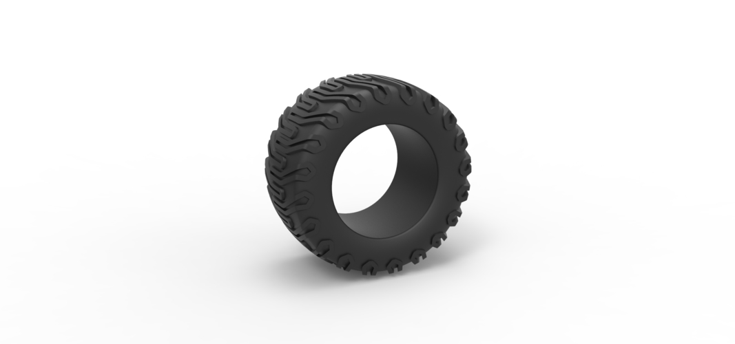 Diecast offroad tire 66 Scale 1:25 3D Print 519004