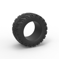 Small Diecast offroad tire 66 Scale 1:25 3D Printing 519004