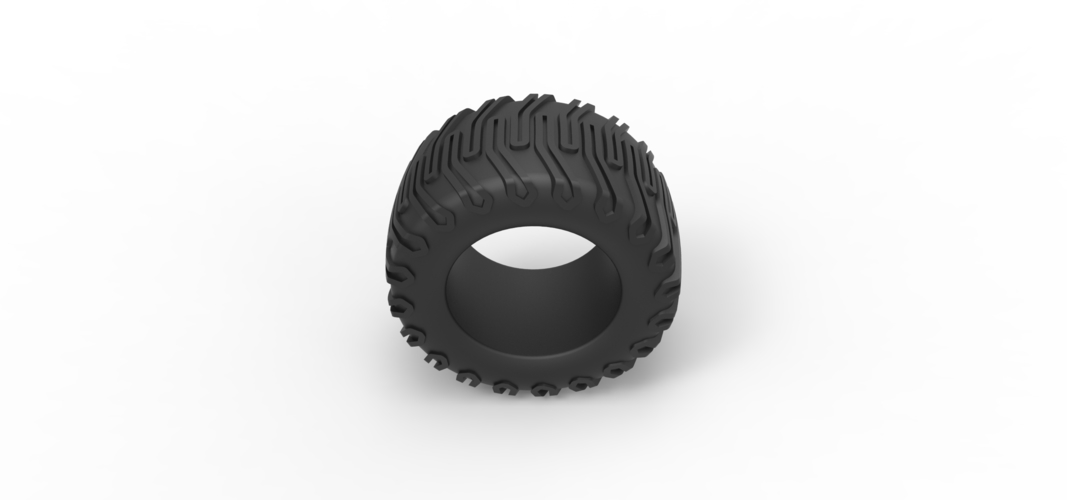 Diecast offroad tire 66 Scale 1:25 3D Print 519009