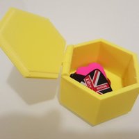 Hexagonal Box with lid - Thumbnail 2