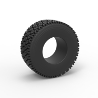 Small Diecast offroad tire 72 Scale 1:25 3D Printing 519078