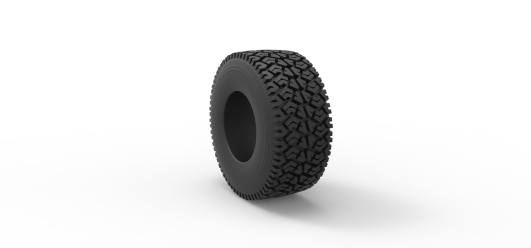 Diecast offroad tire 72 Scale 1:25 3D Print 519085